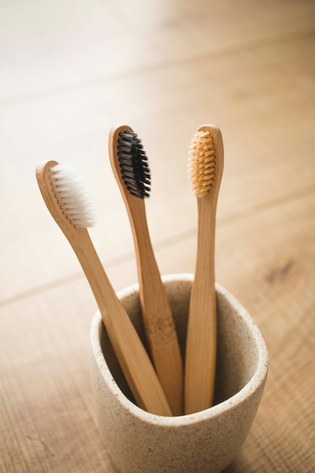 Biodegradable bamboo toothbrushes