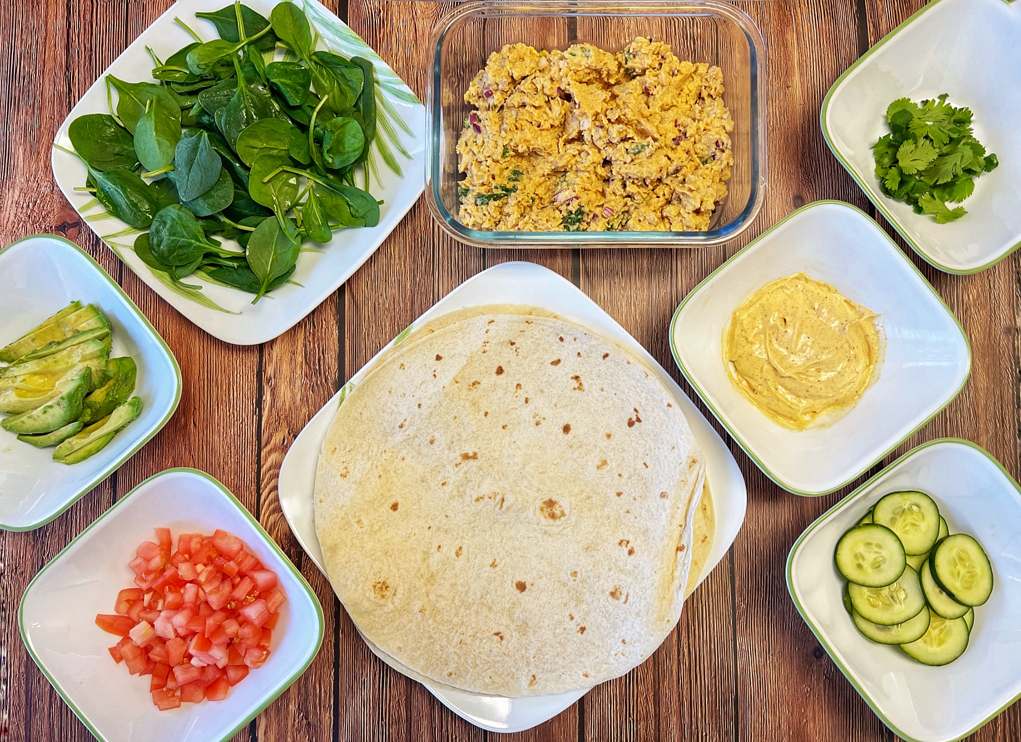 Chickpea tuna wraps ingredients 