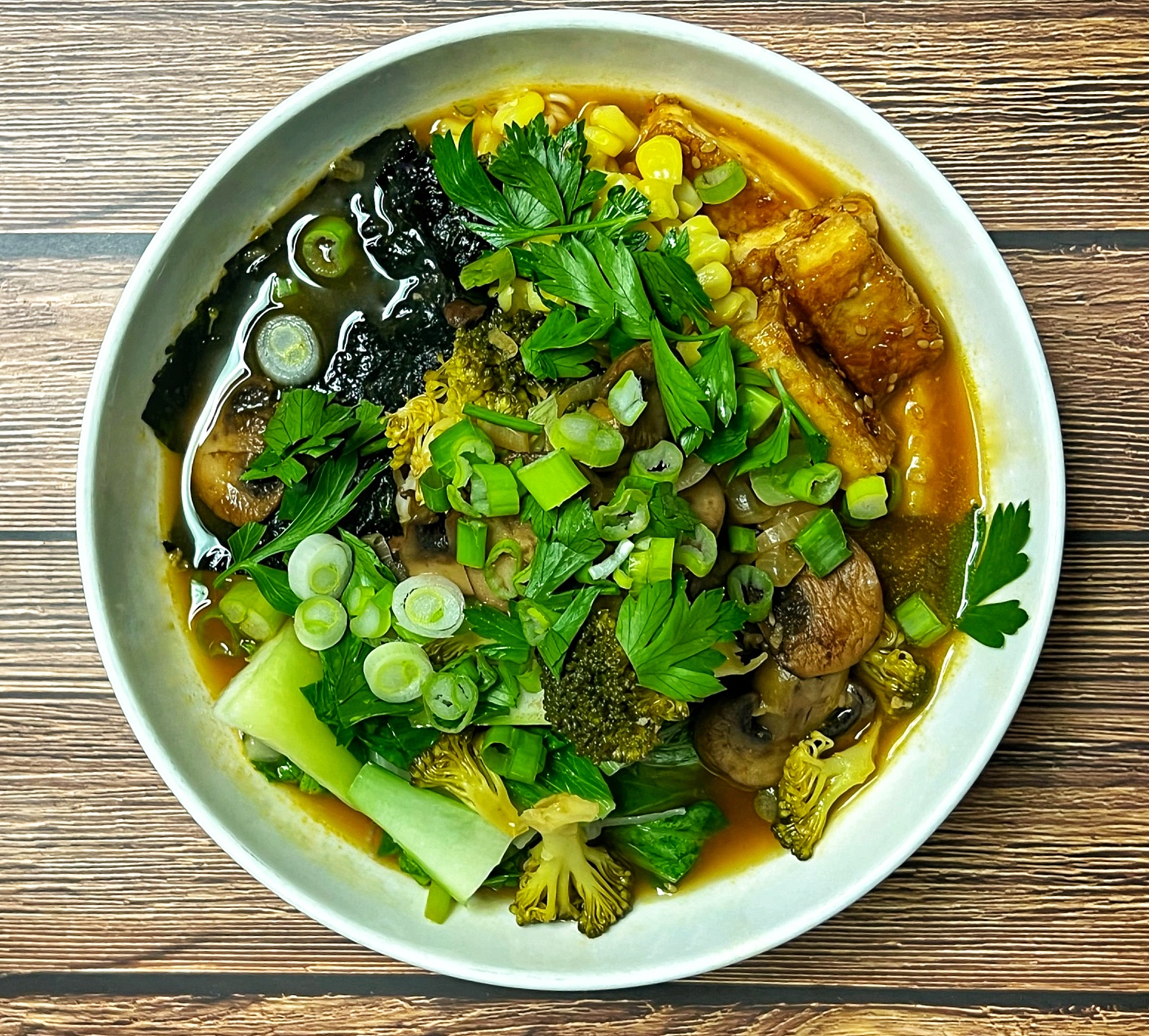 Vegan ramen soup