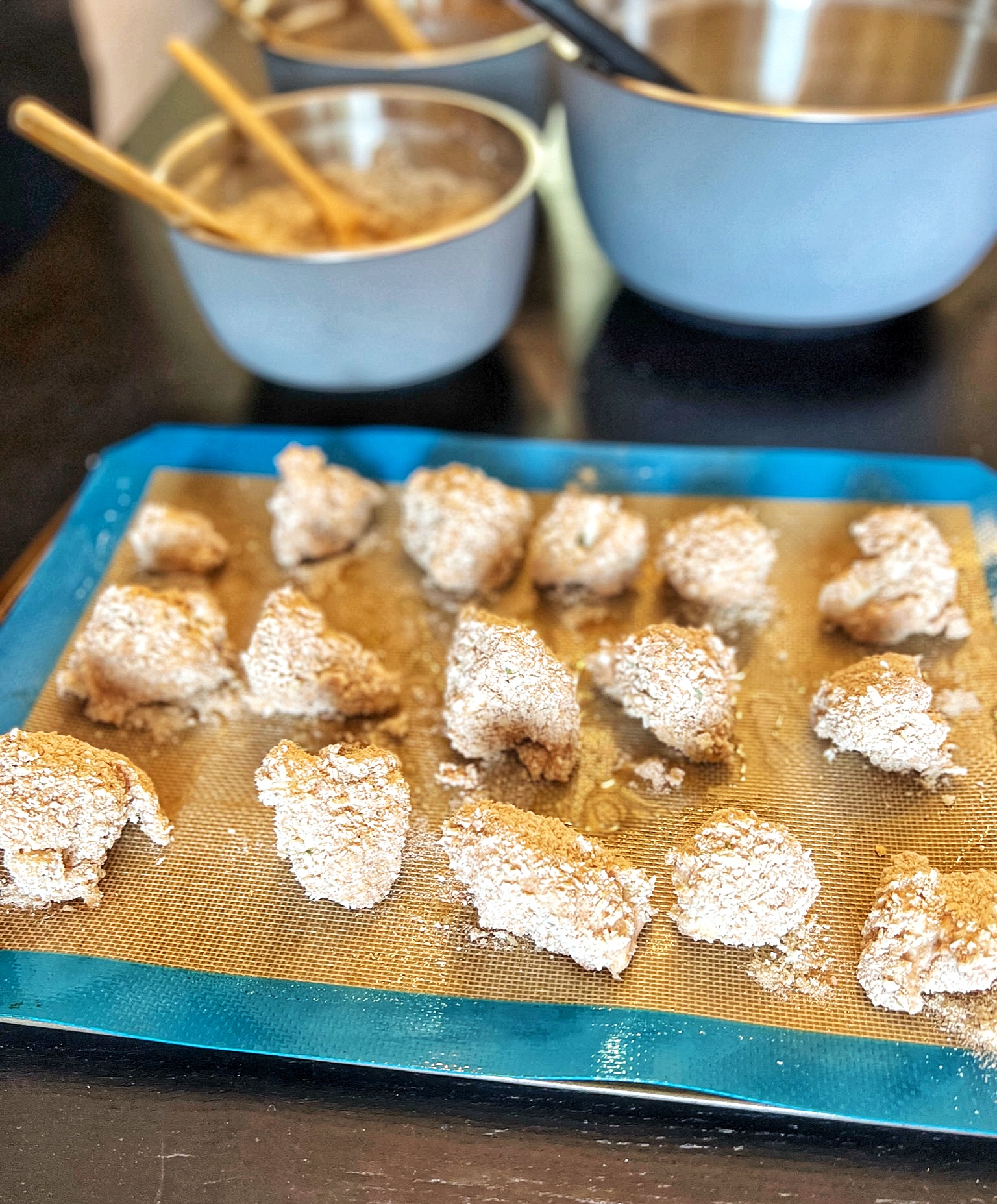 Cauliflower wings before oven