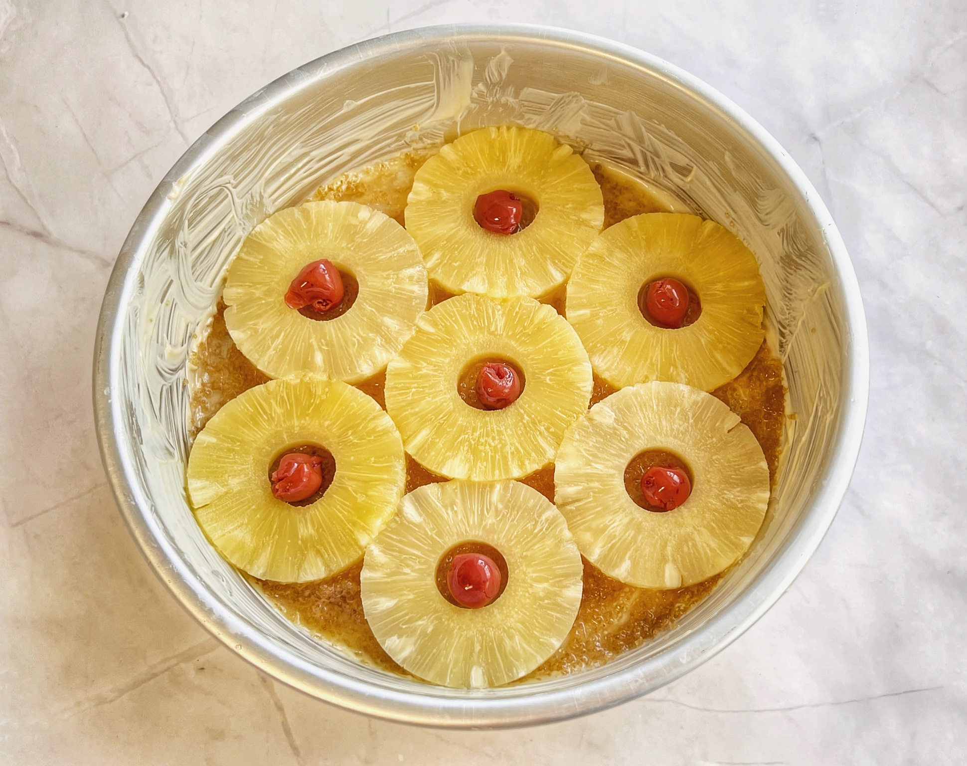 Vegan pineapple upside down cake